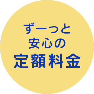 ずーっと 安心の 定額料金 